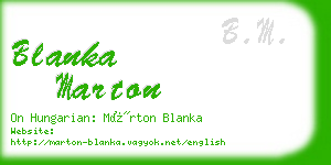 blanka marton business card